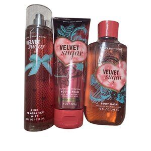 Bath‎ & Body Works Velvet Sugar 3-Piece Set New
